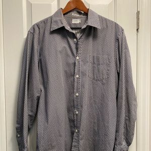 JCrew Long Sleeved Button Up/ BlackWhite/ Large